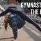 Gymnastics on the Bridge. Flexibility Training. Contortion.