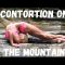 Contortion on the Mountain. Backbend.