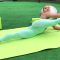 yoga flexibility and gymnastics. Stretches training, contortionist, yoga and contortion WORKOUT