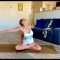 Handstand yoga flow with lotus pose and balasana