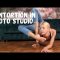 Contortion in Photo Studio. Backbend. Oversplits.