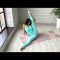 Middle Splits and Oversplits Stretching. Contortion Flexibility. Gymnastics Training