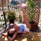 Splits Variations, Yoga, and Stretching on my Patio with Penelope