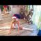 Splits and Frog Pose. Contortion, Gymnastics, Flexible, Yoga, Workout, Dance